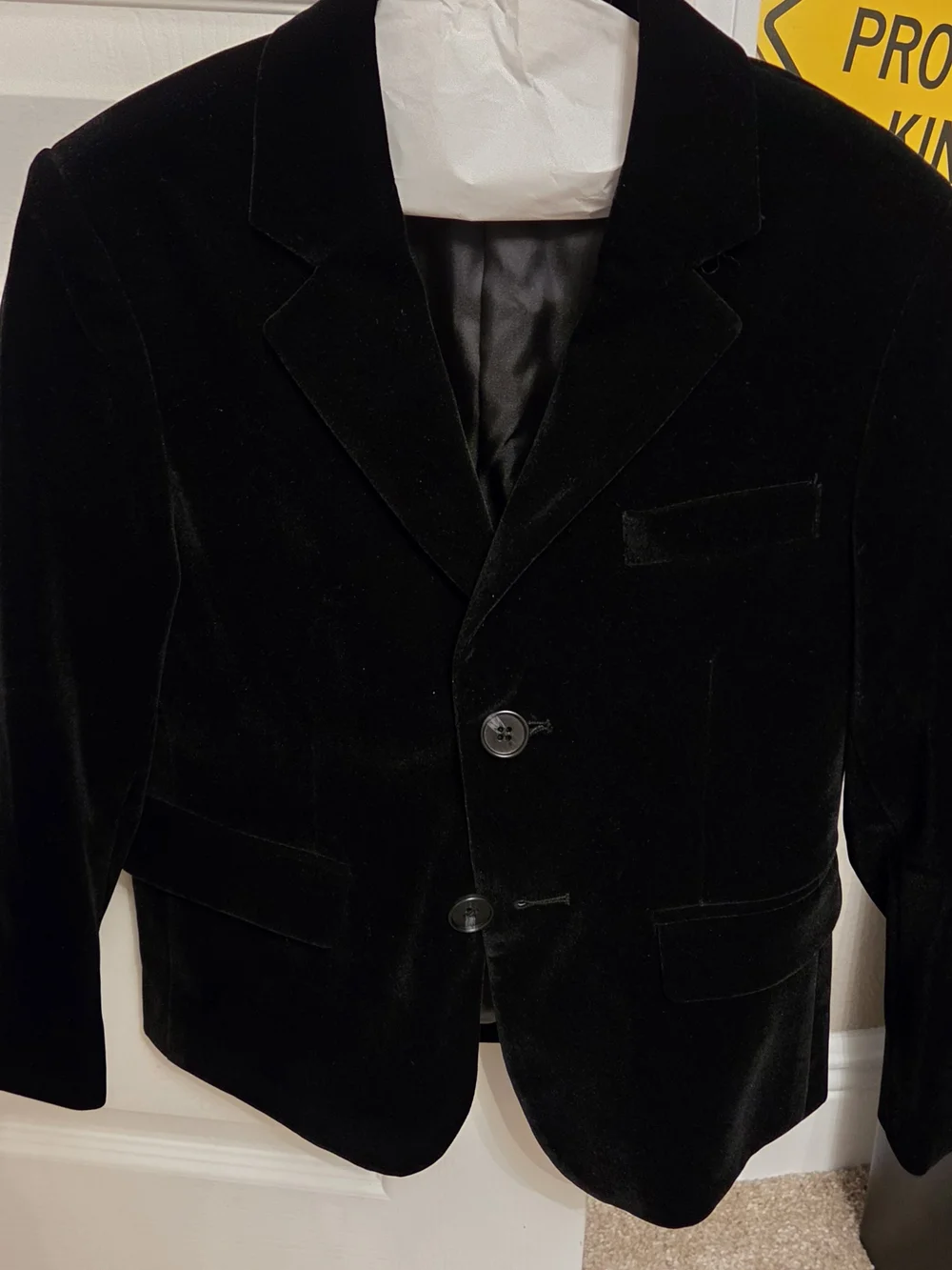 Black Velvet Blazer - Classic Two-Button Jacket